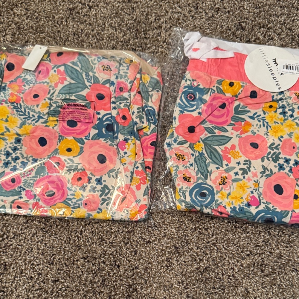 Little Sleepies Vibrant Floral Pajama set top and bottom - Picture 4 of 4